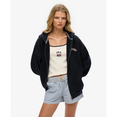 Sweat à capuche zippé oversize Athletic Essentials SUPERDRY