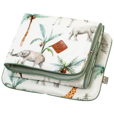 Ensemble couverture et coussin pour berceau ou couffin SAFARI SEVIRA KIDS