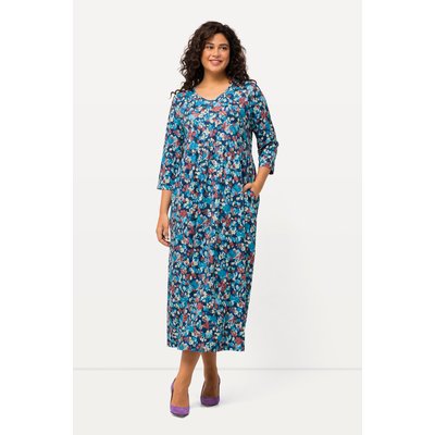 Robe en jersey. Imprimé. Décolleté en V et ULLA POPKEN