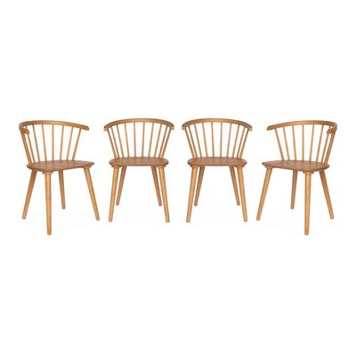 Chaise à barreaux bois d'hévéa et contreplaqué (lot de 4) PAULA SWEEEK
