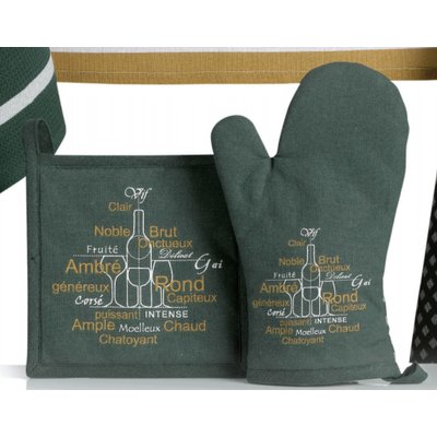 Gant et Manique polycoton uni, Ambré Rond C DESIGN HOME TEXTILE