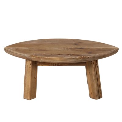 Bout de canapé ovale en pin recyclé 70 cm Nebraska ZAGO