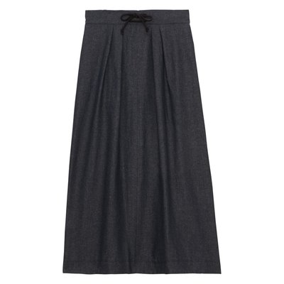 Jupe plissée Maud en coton mélangé marine INES DE LA FRESSANGE PARIS