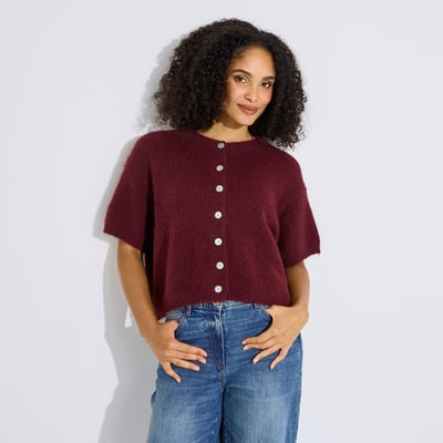 Gilet boutonné manches courtes GRAIN DE MALICE