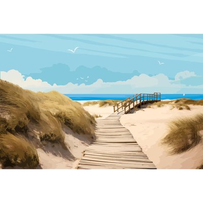 Tableau Mural Allée Vers La Plage PLAGE CEANOTHE