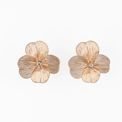 Boucles d'oreilles clips - fleurs en filigrane dorées BALABOOSTE