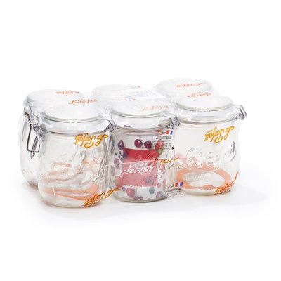 Lot de 6 bocaux en verre 750ml, LE PARFAIT LE PARFAIT