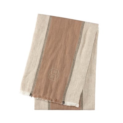 Plaid en lin beige, TAMAN BOSS HOME
