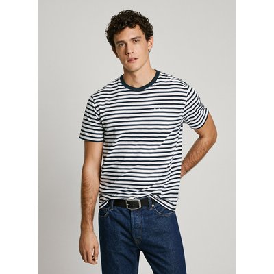 Футболка с круглым вырезом из джерси в полоску PEPE JEANS
