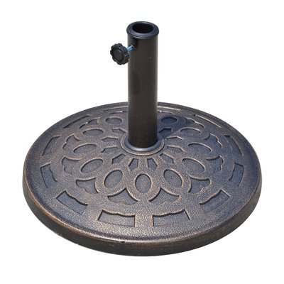 Pied de parasol résine imitation fonte bronze OUTSUNNY