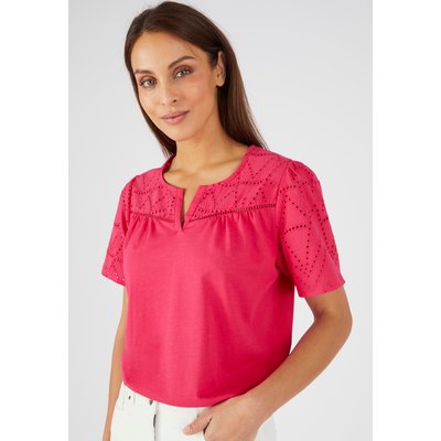 T-shirt broderie anglaise pur coton DAMART