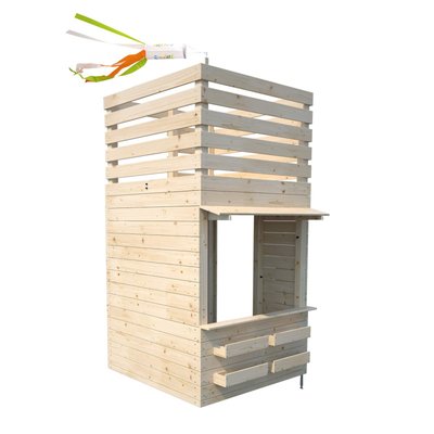Cabane tour en bois avec comptoir et bac à sable SHOPPING SOULET