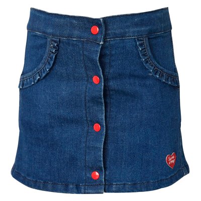 Jupe fille jean bleu fonce SUCRE D'ORGE