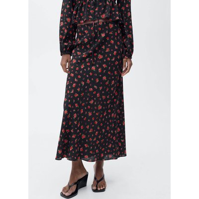 Jupe longue évasée fleurs MANGO