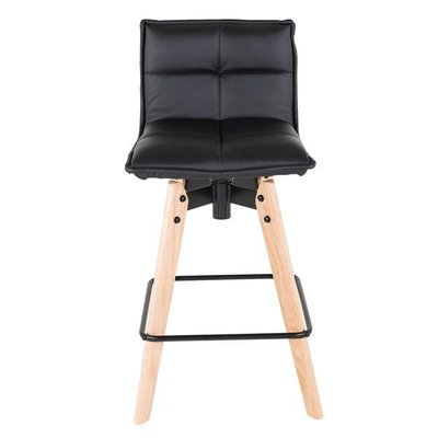 Chaise snack blanche en simili piétement chêne Mae ZAGO