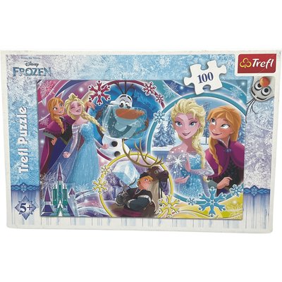 Puzzle 100 pièces La Reine des Neiges Disney - Bon état TREFL