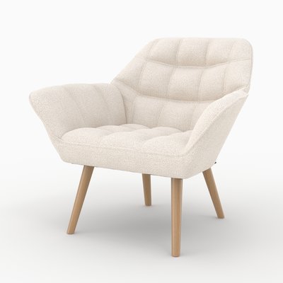Fauteuil en tissu bouclé - SIMBA RENDEZ-VOUS DÉCO