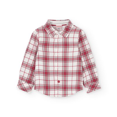 Chemise en popeline imprimé à carreaux BOBOLI