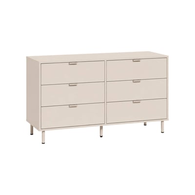 Commode décor bois et métal 6 tiroirs ELLIE SWEEEK