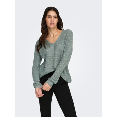 Pull en grosse maille, col V JDY