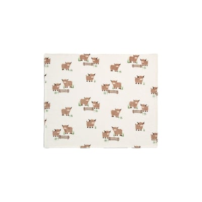 Jeté de lit en polaire à motif vache hamish NEXT