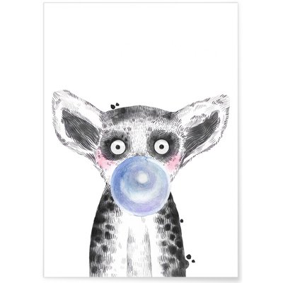 Affiche Bulle de Lémurien Bleue L'AFFICHERIE