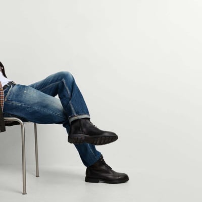 Bottes En Cuir Avec Fermeture À Lacets PEPE JEANS