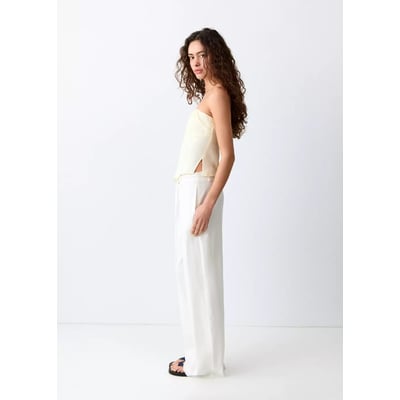Pantalon droit détails effilochés MANGO TEEN