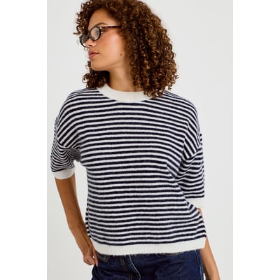 Pull ample duveteux manches courtes CACHE CACHE