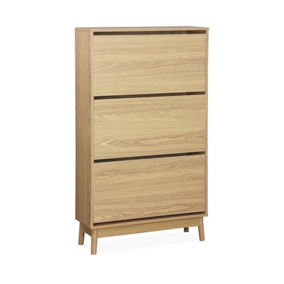 Meuble à chaussures scandinave décor bois 3 tiroirs DUNE SWEEEK