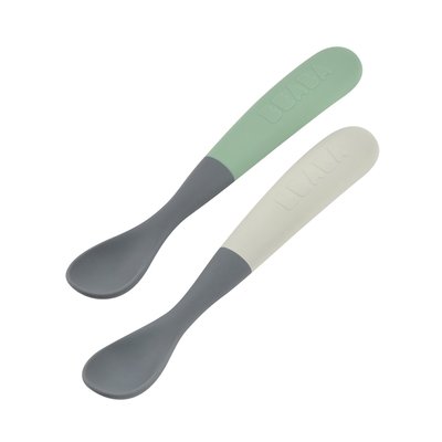 Lot de 2 cuillères silicone 1er âge BEABA