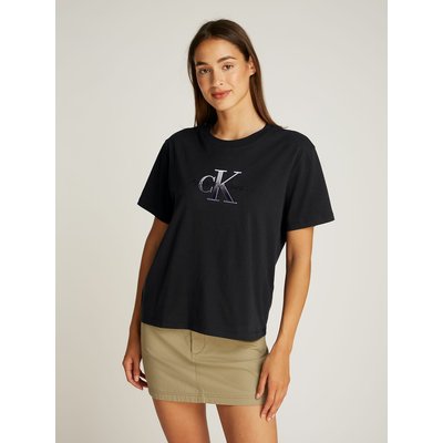 Camiseta de manga corta y cuello redondo, logotipo en la parte delantera CALVIN KLEIN JEANS
