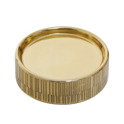 Etched Line Gold Finish Soap Dish SO'HOME