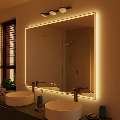 Miroir avec lumières intégrées en verre NEO FRAME SENSEA