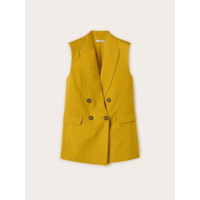 Gilet over in tela di viscosa misto lino MOTIVI