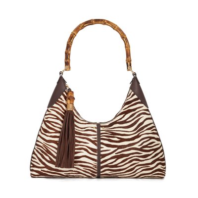 Sac à bandoulière en cuir imprimé zèbre - DICKENSON DUNE LONDON