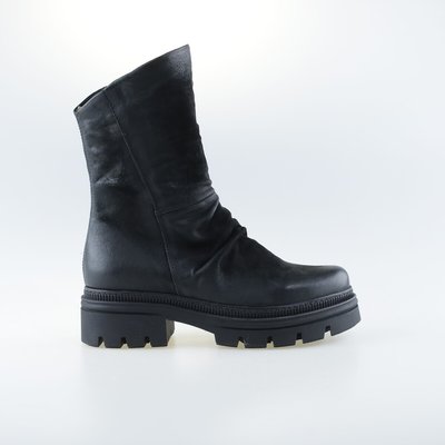 Boots en cuir suédé plissé MJUS