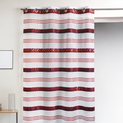 Voilage Jacquard en étamine géométrique HOME MAISON