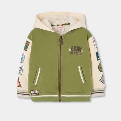 Veste garçon molleton avec patchs aventure BOBOLI