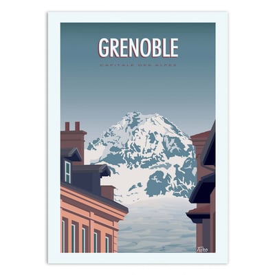Affiche d'art - Grenoble - Turo WALL EDITIONS