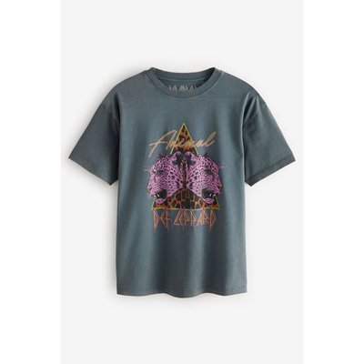 T-shirt long motif animal def leppard NEXT