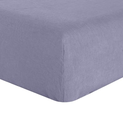Drap housse B30 Lin lavé Kiwi, Signature BATON ROUGE