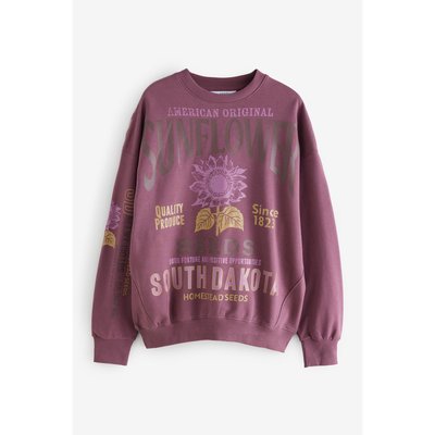 Sweat casual à col rond et motif fleur NEXT