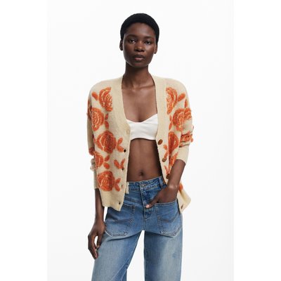 Pull à boutons roses DESIGUAL