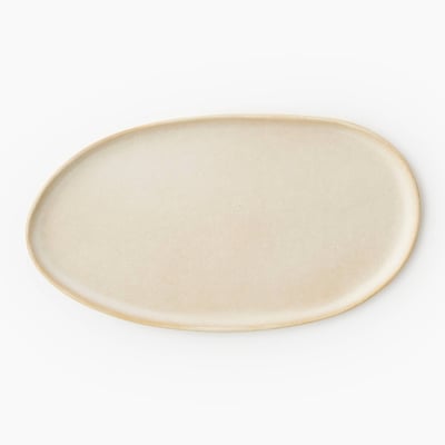 Plat ovale finition réactive, 26x14cm MONOPRIX