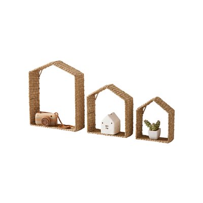 Lot de 3 étagères maison en matière naturelle herbier VERTBAUDET