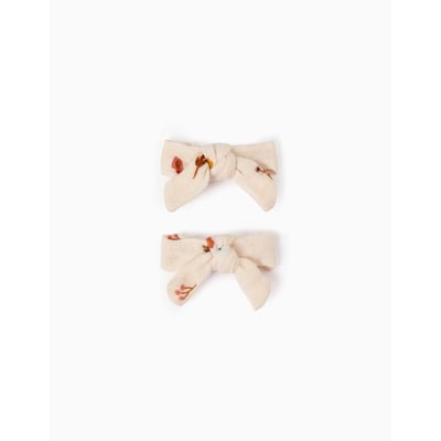 Lot de 2 pinces clic-clac à cheveux avec nœuds floraux ZIPPY
