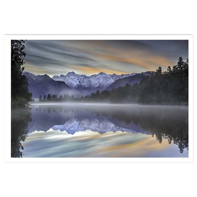 Affiche paysage matin enneigé HEXOA