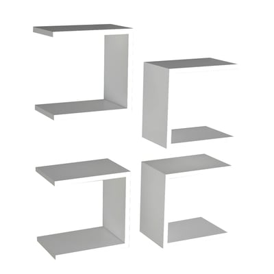 Etagère murale forme U (lot de 4) MARFA PIER IMPORT