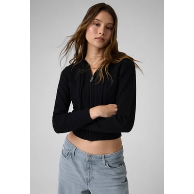 Pull Zippé En Laine Mélangée GUESS JEANS